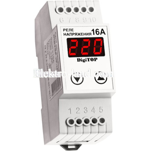 Реле напряжения VP-16A DIN-рейка DigiTOP 